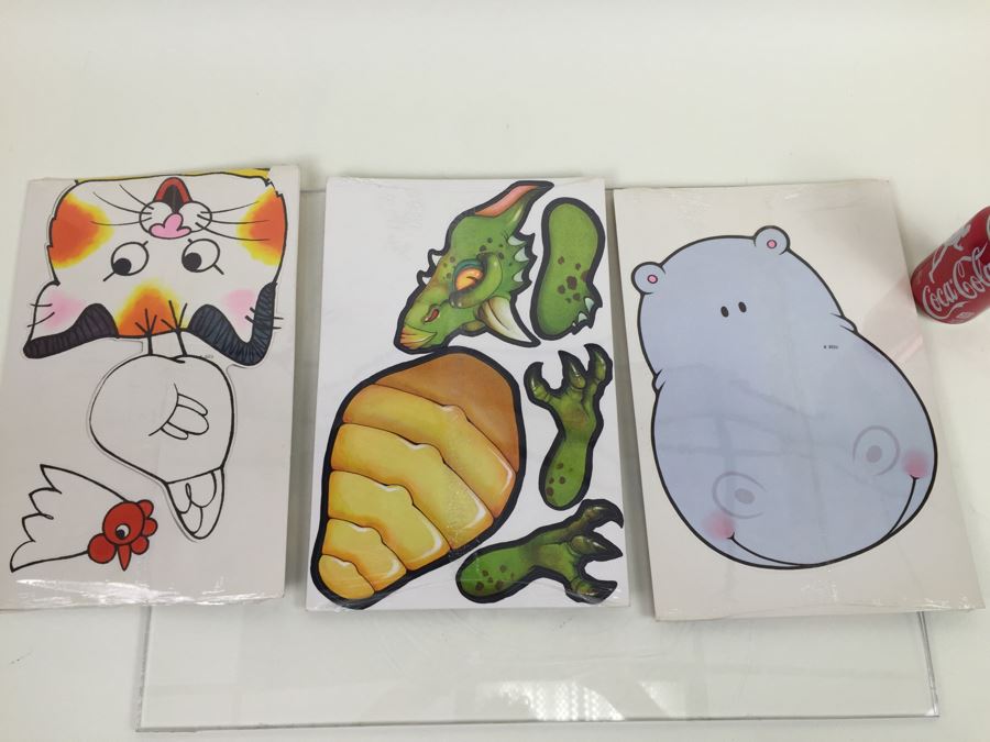 (3) Hallmark Jointed Decorations Dragon, Richard Scarry's Down On The Farm And Tiny Goes To The Circus New Old Stock [Photo 3]