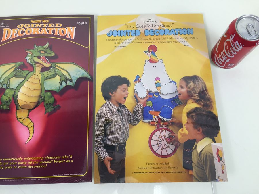 (3) Hallmark Jointed Decorations Dragon, Richard Scarry's Down On The Farm And Tiny Goes To The Circus New Old Stock [Photo 8]