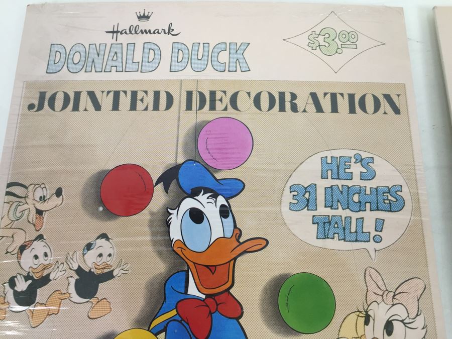 (2) Hallmark Jointed Decorations From Disney Donald Duck And GOOFY New Old Stock [Photo 4]