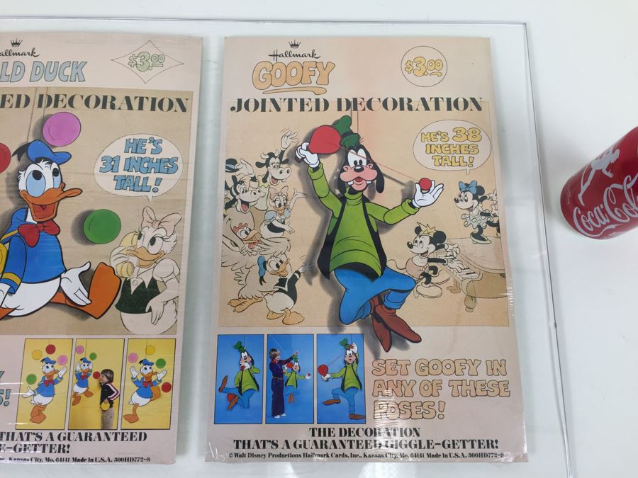 (2) Hallmark Jointed Decorations From Disney Donald Duck And GOOFY New Old Stock [Photo 8]
