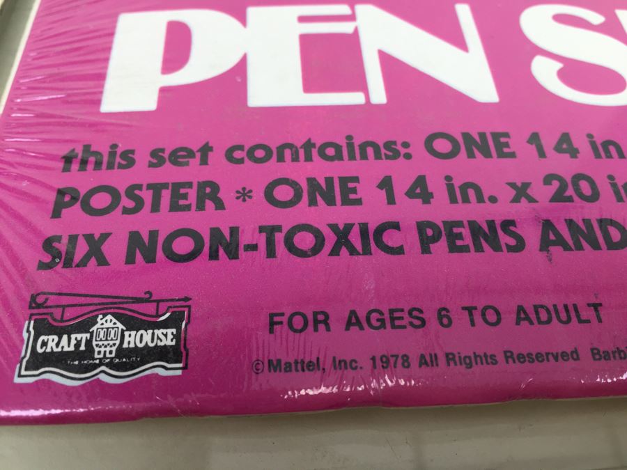 (2) SuperStar Barbie Mattel Poster Pen Set By Craft House Series No. 6000 New Old Stock Vintage 1978 [Photo 9]