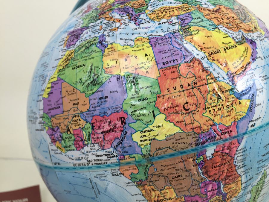 9 Inch Kids World Globe By Replogle Mountains In Raised Relief With Box [Photo 6]