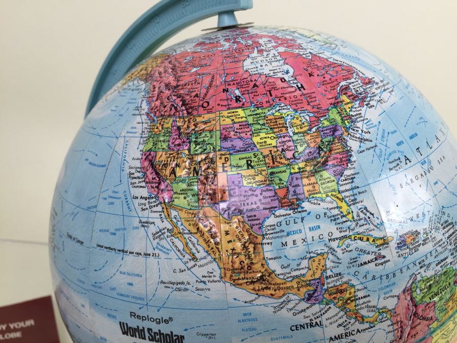 9 Inch Kids World Globe By Replogle Mountains In Raised Relief With Box [Photo 10]