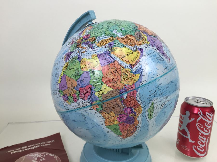 9 Inch Kids World Globe By Replogle Mountains In Raised Relief With Box [Photo 3]