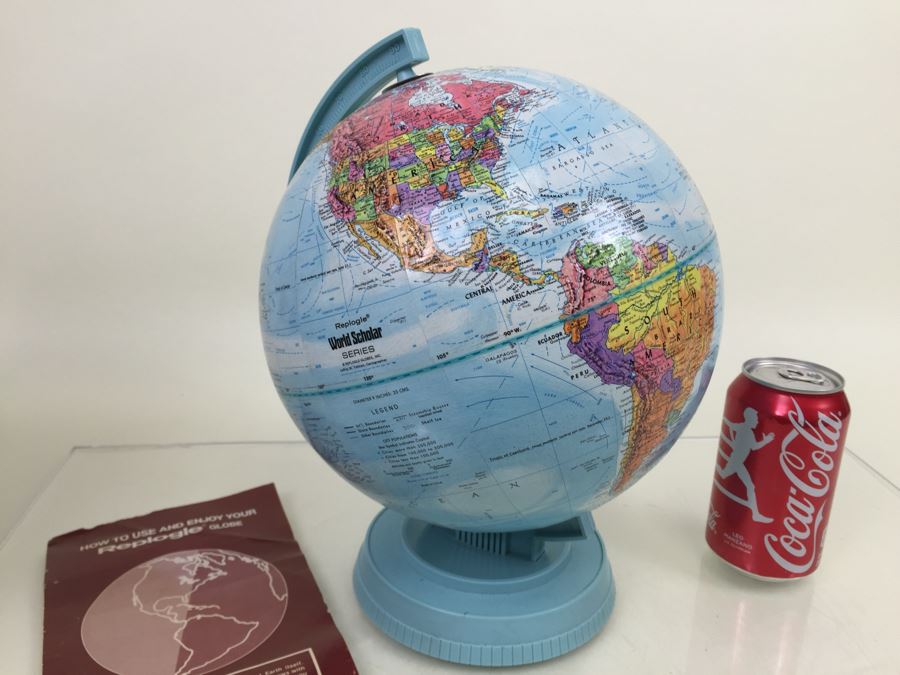 9 Inch Kids World Globe By Replogle Mountains In Raised Relief With Box [Photo 9]