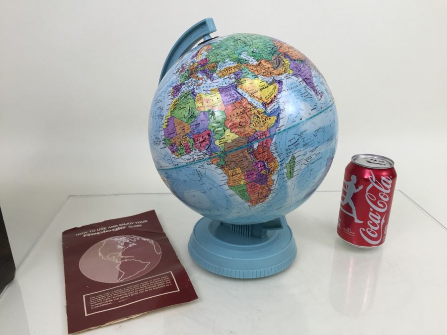 9 Inch Kids World Globe By Replogle Mountains In Raised Relief With Box [Photo 2]