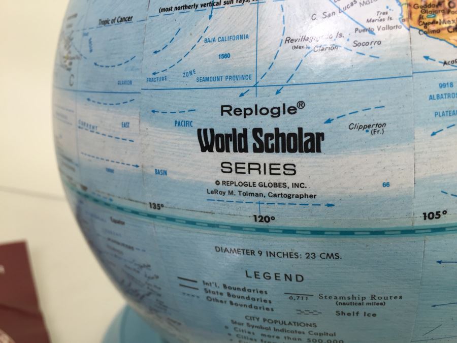 9 Inch Kids World Globe By Replogle Mountains In Raised Relief With Box [Photo 8]