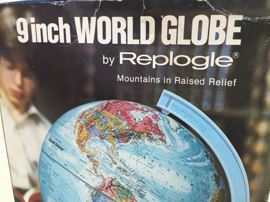 9 Inch Kids World Globe By Replogle Mountains In Raised Relief With Box [Photo 4]