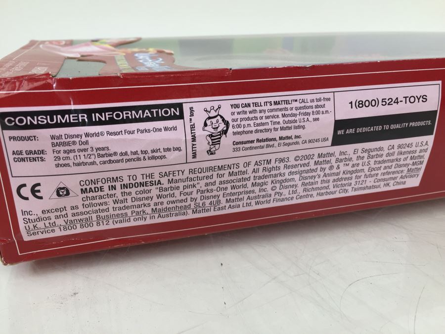 Barbie Walt Disney World Resort Four Parks One World 56744 Mattel New In Box Vintage 2002 [Photo 10]