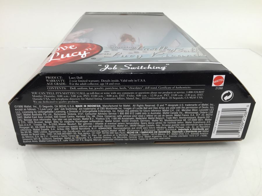 I Love Lucy Starring Lucille Ball As Lucy Ricardo Classic Edition 'Job Switching' Episode 39 Mattel 21268 New In Box Vintage 1998 [Photo 12]