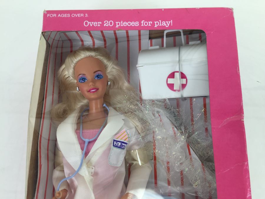 Bata Barbie Doctor 1987 vestido bata accesorios médicos # 3850 Mattel Vintage 