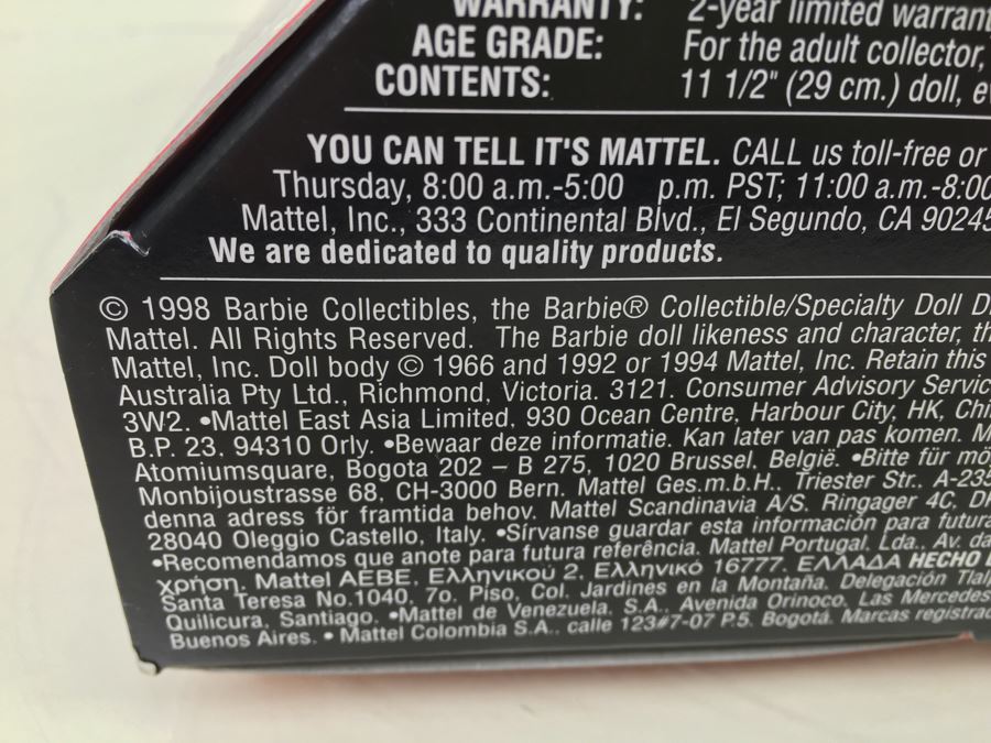 Collector Edition Steppin' Out Barbie Third In A Series Mattel 21531 New In Box Vintage 1998 [Photo 11]