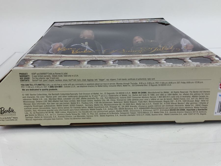 Limited Edition Ken & Barbie As Romeo & Juliet Mattel 19364 New In Box Vintage 1997 [Photo 15]