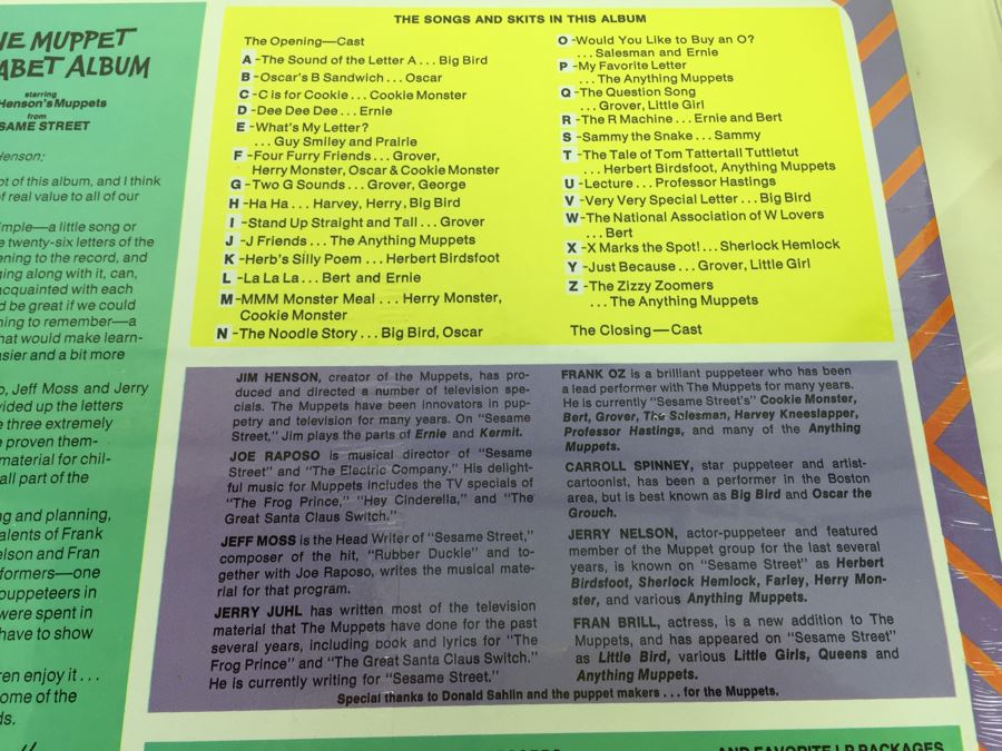 SEALED The Muppet Alphabet Album Starring Jim Henson's MUPPETS From Sesame Street CC 25503 And 1976 Sesame Street Activities Book [Photo 11]