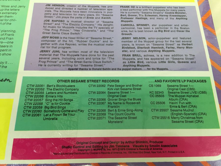 SEALED The Muppet Alphabet Album Starring Jim Henson's MUPPETS From Sesame Street CC 25503 And 1976 Sesame Street Activities Book [Photo 10]