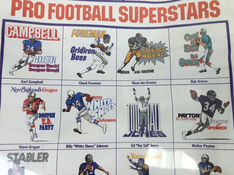 (2) Sealed Vintage Wanderer NFL Sports Poster Series 12 Original 'Slogan' Posters [Photo 6]