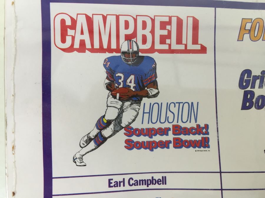 (2) Sealed Vintage Wanderer NFL Sports Poster Series 12 Original 'Slogan' Posters [Photo 7]