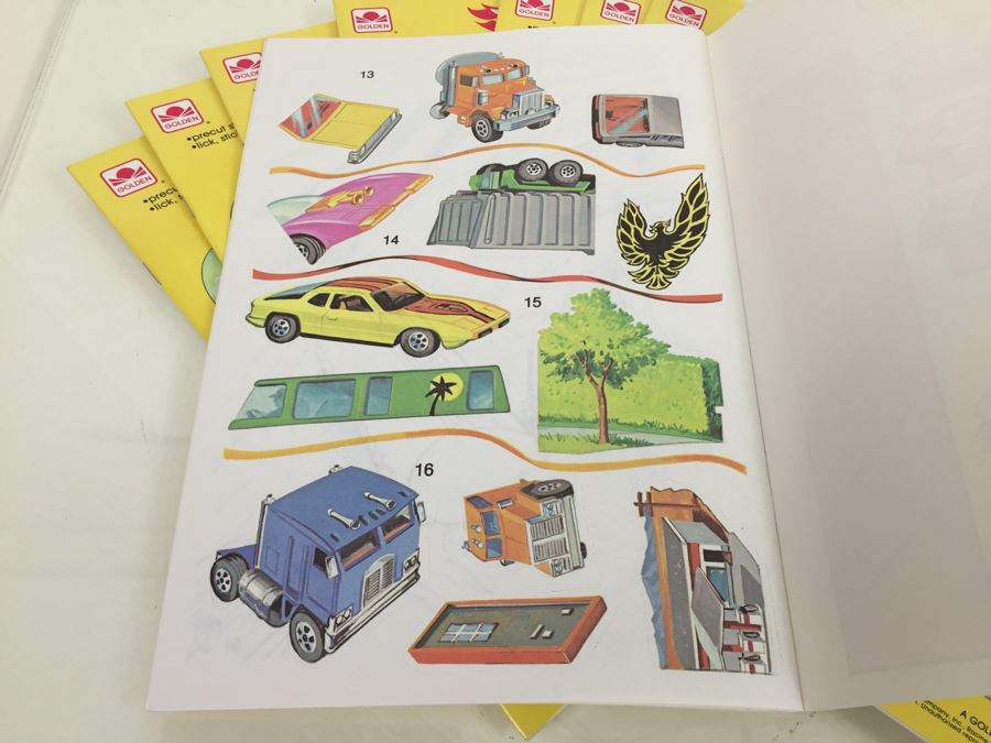 (10) Hot Wheels Sticker Fun A Golden Book New Old Stock Mattel 2147-3 Vintage 1983 [Photo 16]