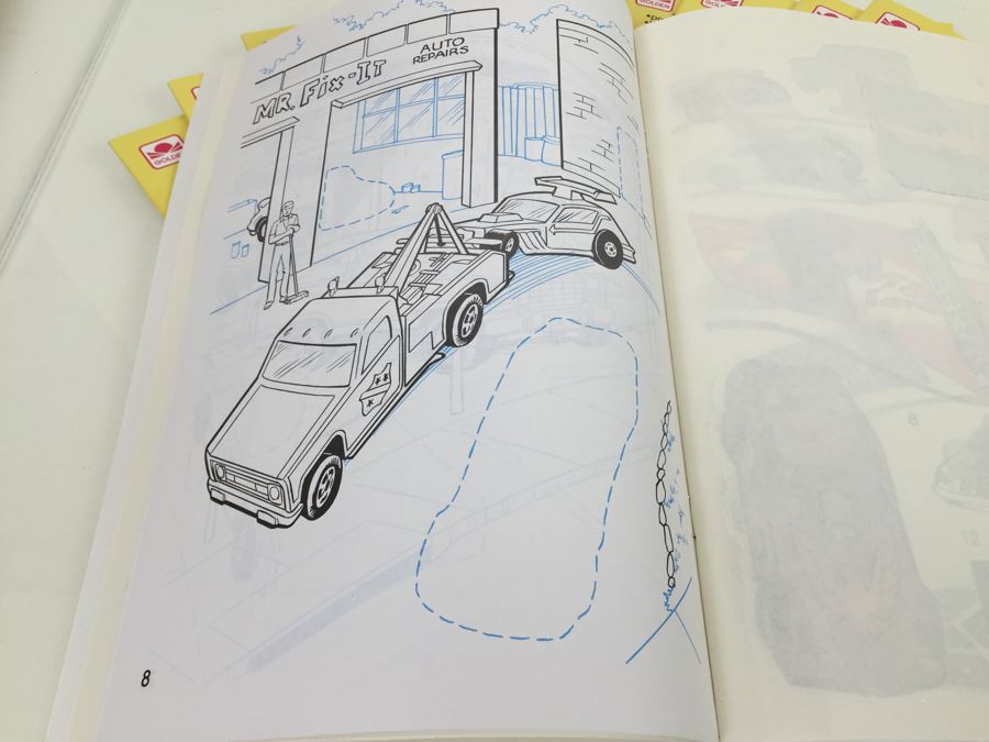 (10) Hot Wheels Sticker Fun A Golden Book New Old Stock Mattel 2147-3 Vintage 1983 [Photo 13]