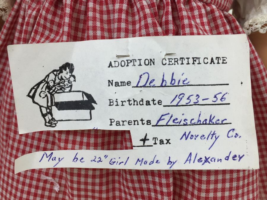 Vintage 22' Doll With Stand 1953-1956 May Be 22' Girl Made By Alexander (Fleischaker Novelty Co.) [Photo 3]