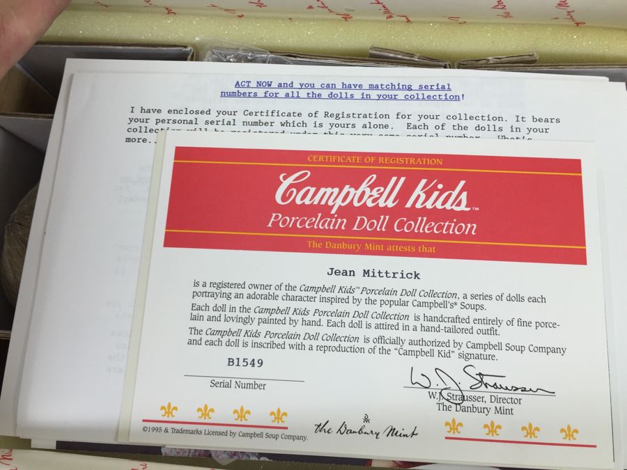 Campbell Kids 'The Dancing Chef' Vintage 1995 Danbury Mint New In Box [Photo 2]