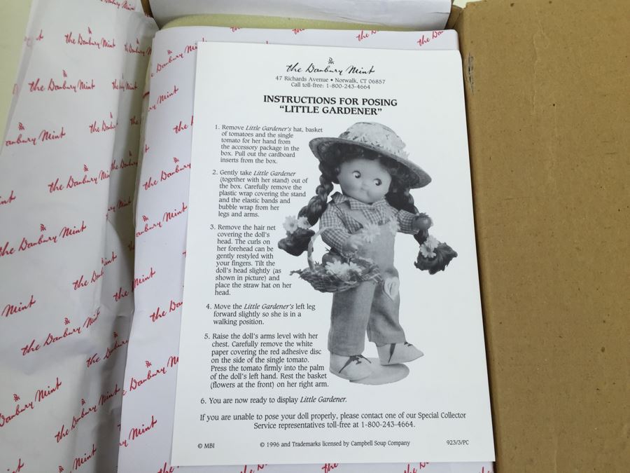 Campbell Kids 'The Little Gardener' Vintage 1996 Danbury Mint New In Box [Photo 2]