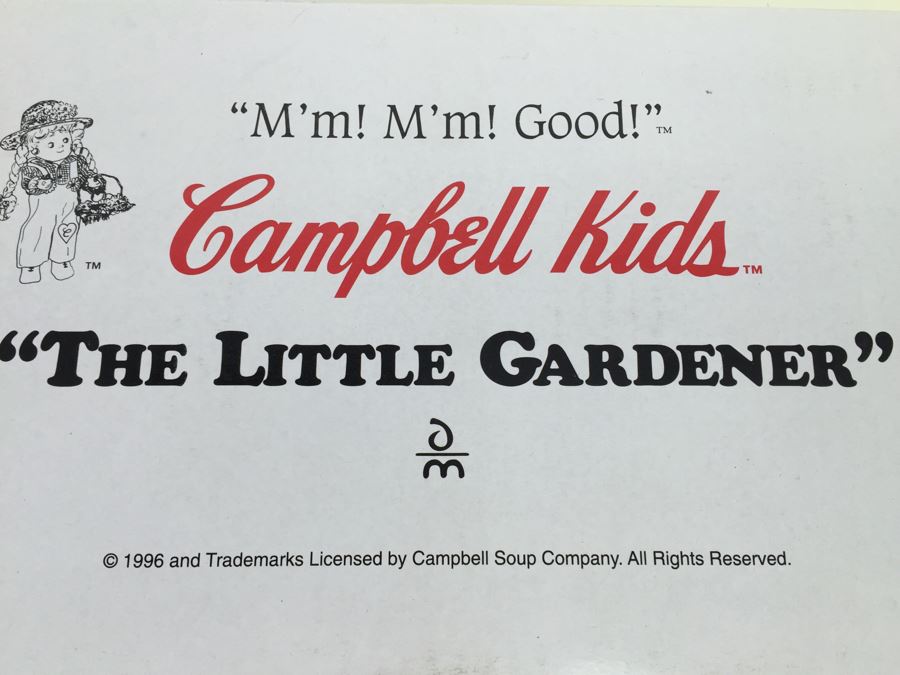 Campbell Kids 'The Little Gardener' Vintage 1996 Danbury Mint New In Box [Photo 5]