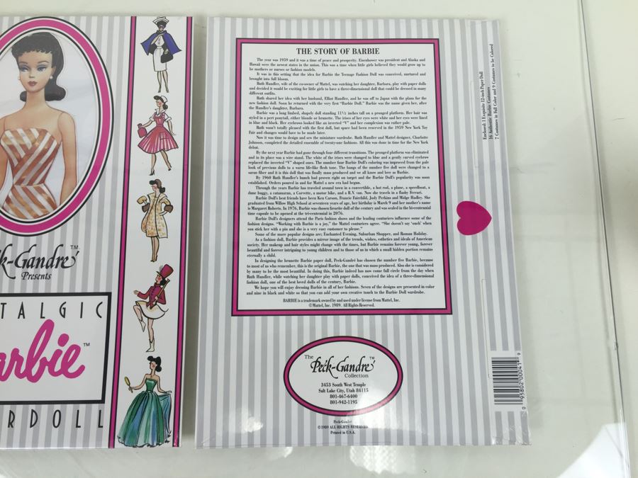 (6) Sealed Nostalgic Barbie Paper Dolls By Peck-Gandre Vintage 1989 New Old Stock And (1) The Ultimate Barbie International Sticker Book DK Vintage 2000 New Old Stock [Photo 16]