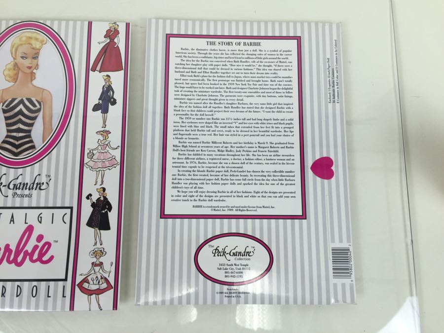 (6) Sealed Nostalgic Barbie Paper Dolls By Peck-Gandre Vintage 1989 New Old Stock And (1) The Ultimate Barbie International Sticker Book DK Vintage 2000 New Old Stock [Photo 7]