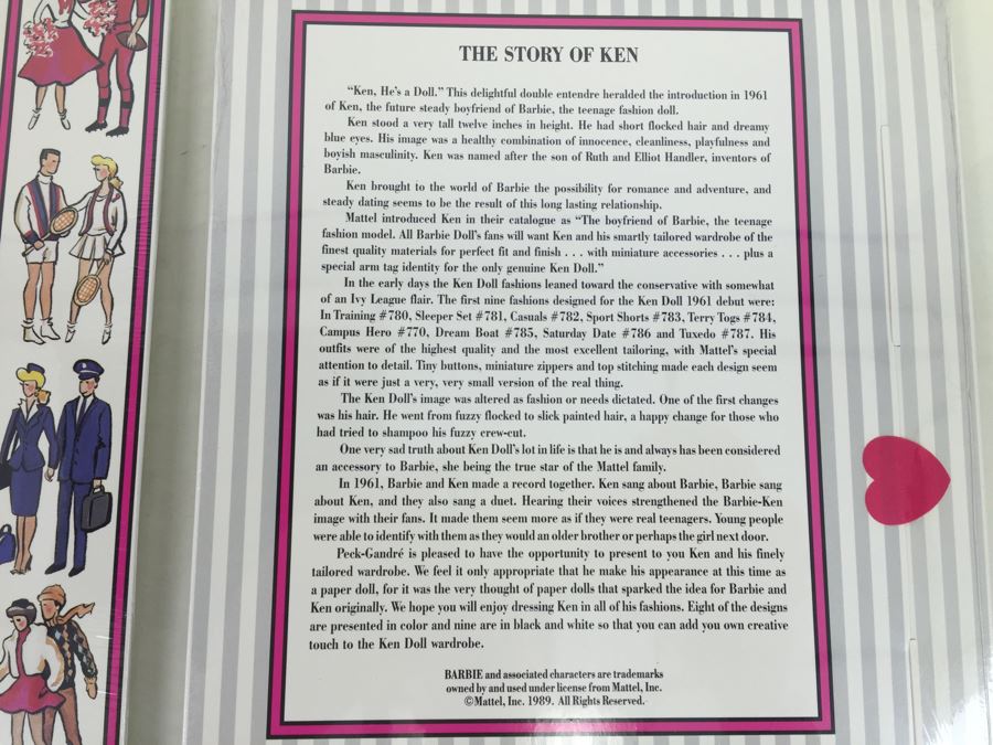 (6) Sealed Nostalgic Barbie Paper Dolls By Peck-Gandre Vintage 1989 New Old Stock And (1) The Ultimate Barbie International Sticker Book DK Vintage 2000 New Old Stock [Photo 23]