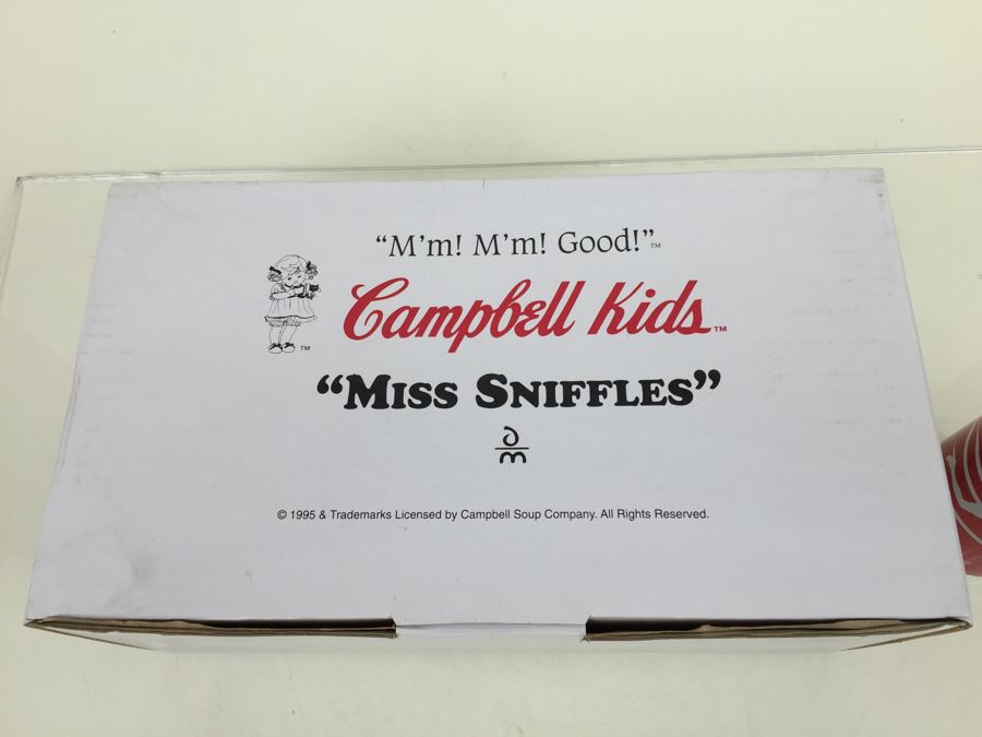 Campbell Kids 'Miss Sniffles' Vintage 1995 Danbury Mint New In Box
