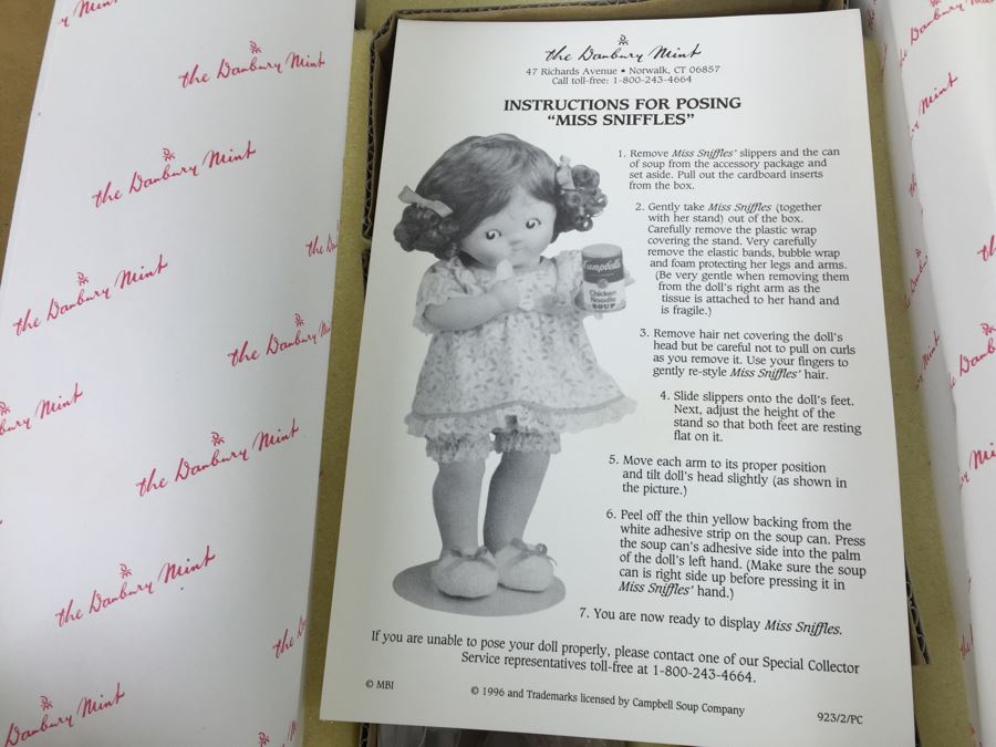 Campbell Kids 'Miss Sniffles' Vintage 1995 Danbury Mint New In Box [Photo 2]