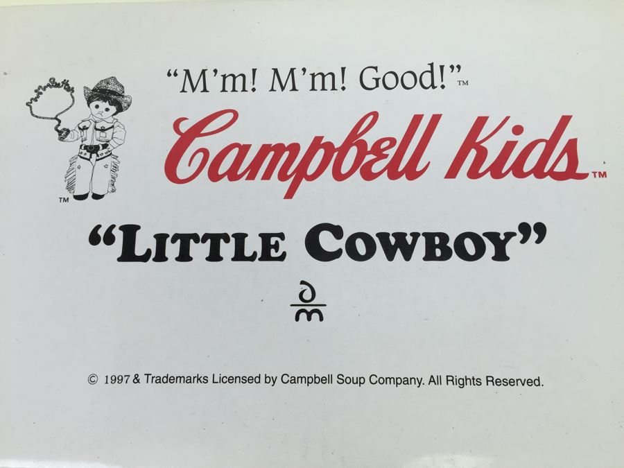 Campbell Kids 'Little Cowboy' Vintage 1997 Danbury Mint New In Box [Photo 5]
