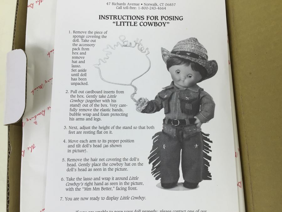Campbell Kids 'Little Cowboy' Vintage 1997 Danbury Mint New In Box [Photo 2]