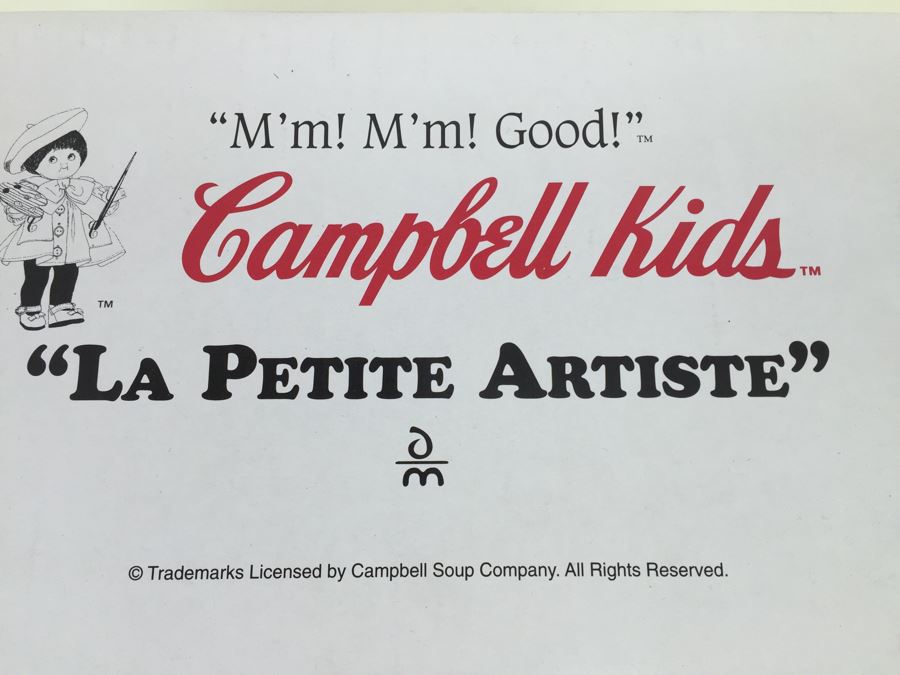 Campbell Kids 'La Petite Artiste' Vintage 1996 Danbury Mint New In Box [Photo 5]