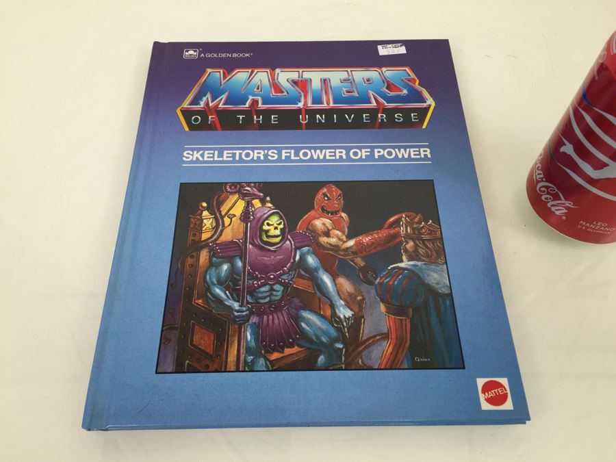 MASTERS OF THE UNIVERSE 'Skeletor's Flower Of Power' Hardcover Book Mattel Golden Book New Old Stock Vintage 1985