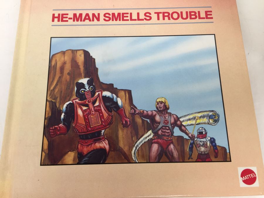 MASTERS OF THE UNIVERSE 'He-Man Smells Trouble' Hardcover Book Mattel Golden Book New Old Stock Vintage 1985 [Photo 3]