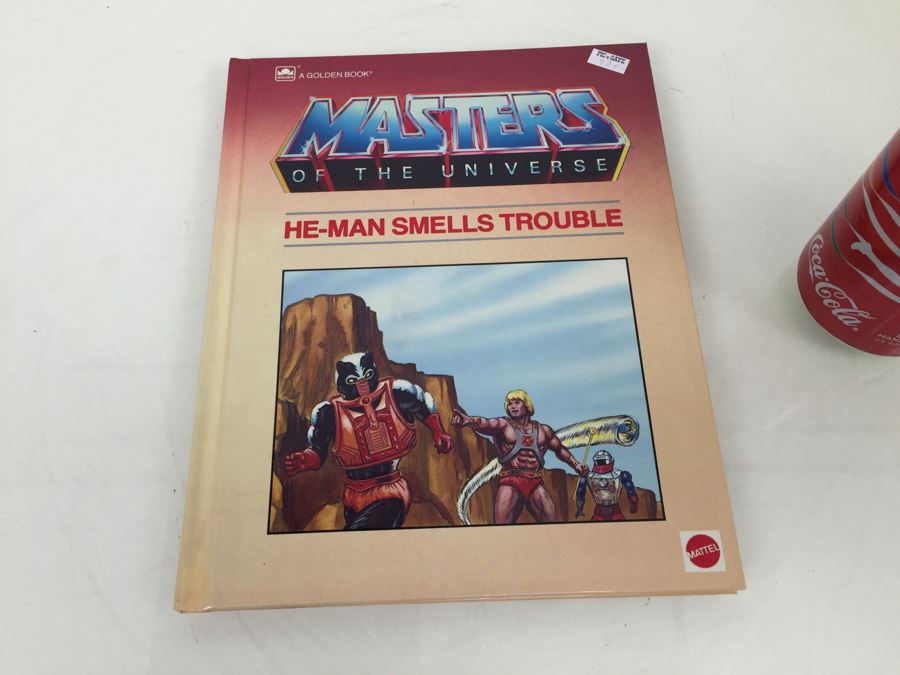 MASTERS OF THE UNIVERSE 'He-Man Smells Trouble' Hardcover Book Mattel Golden Book New Old Stock Vintage 1985