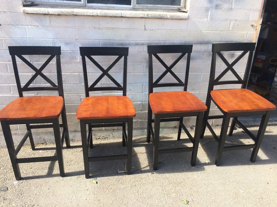 Wooden Counter Height Bar Stools