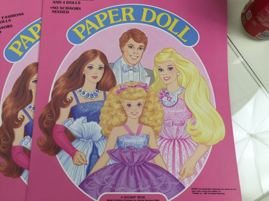 (6) Jewel Secrets Barbie Paper Dolls Golden Book Mattel 1537 New Vintage 1987 [Photo 8]