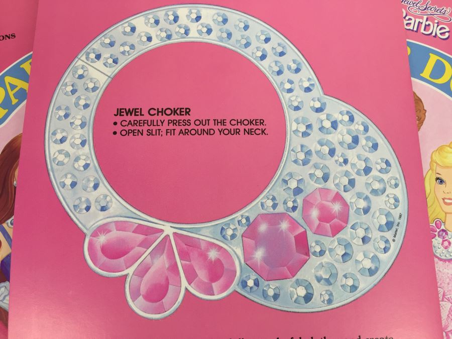 (6) Jewel Secrets Barbie Paper Dolls Golden Book Mattel 1537 New Vintage 1987 [Photo 15]