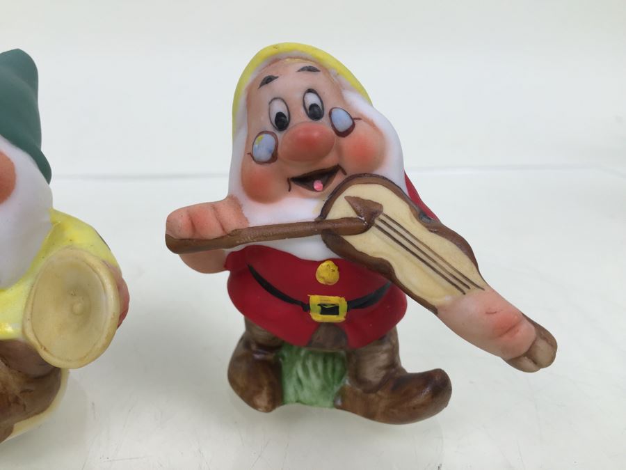 (4) The Walt Disney Co Vintage Disney's Snow White And The Seven Dwarfs 'Dwarf' Figurines Hand Painted By Schmid [Photo 7]