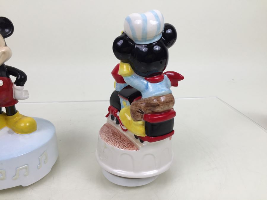 Pair Of Walt Disney Company Mickey Mouse Music Boxes Schmid [Photo 9]
