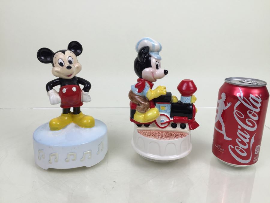 Pair Of Walt Disney Company Mickey Mouse Music Boxes Schmid [Photo 1]