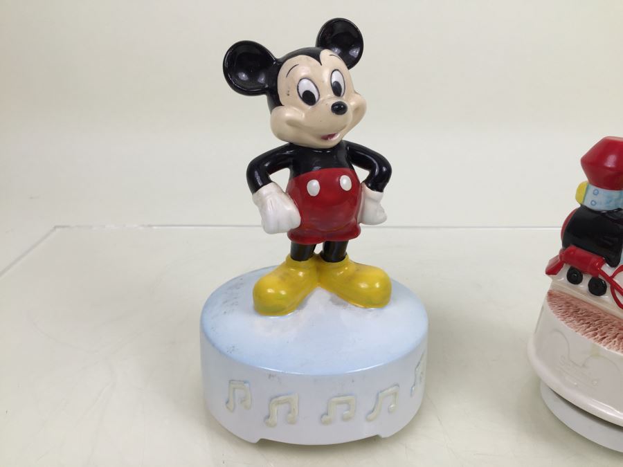Pair Of Walt Disney Company Mickey Mouse Music Boxes Schmid [Photo 10]