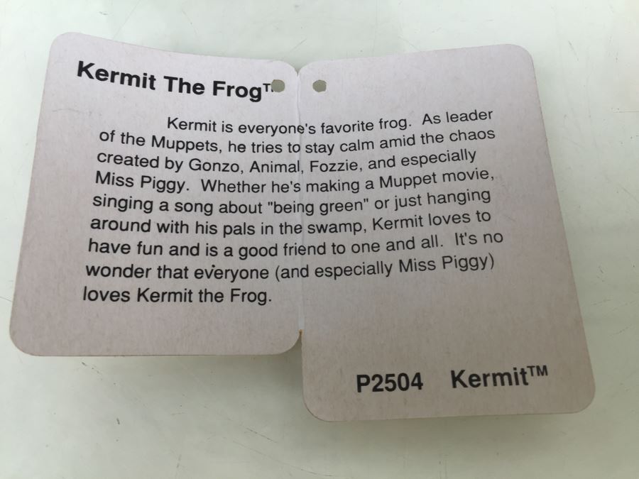 Jim Henson's Muppets Large Kermit The Frog Muppet With Stand P2504 Vintage 1990 [Photo 10]