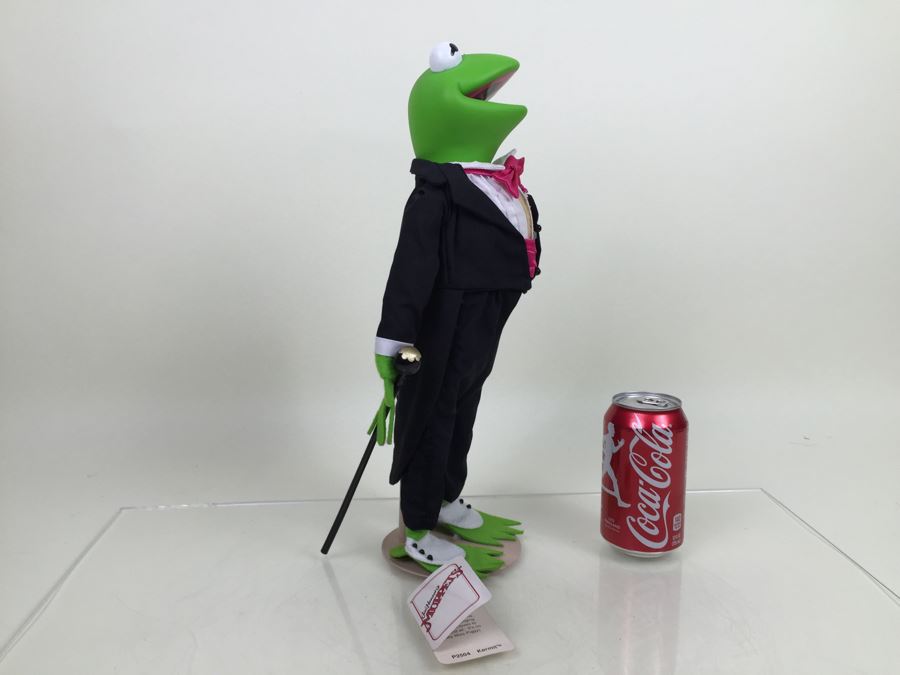 Jim Henson's Muppets Large Kermit The Frog Muppet With Stand P2504 Vintage 1990