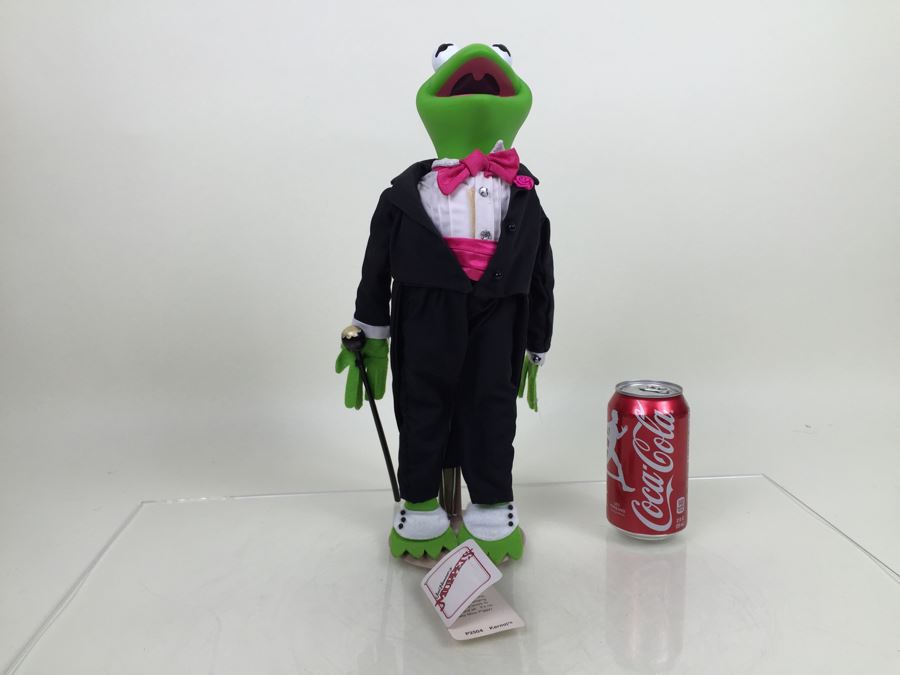Jim Henson's Muppets Large Kermit The Frog Muppet With Stand P2504 Vintage 1990 [Photo 4]