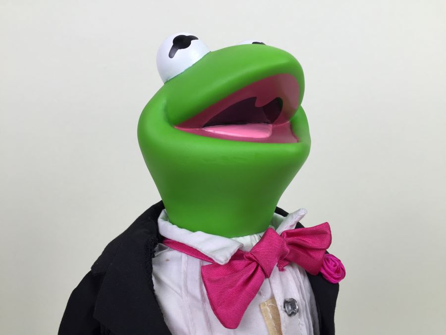 Jim Henson's Muppets Large Kermit The Frog Muppet With Stand P2504 Vintage 1990 [Photo 2]