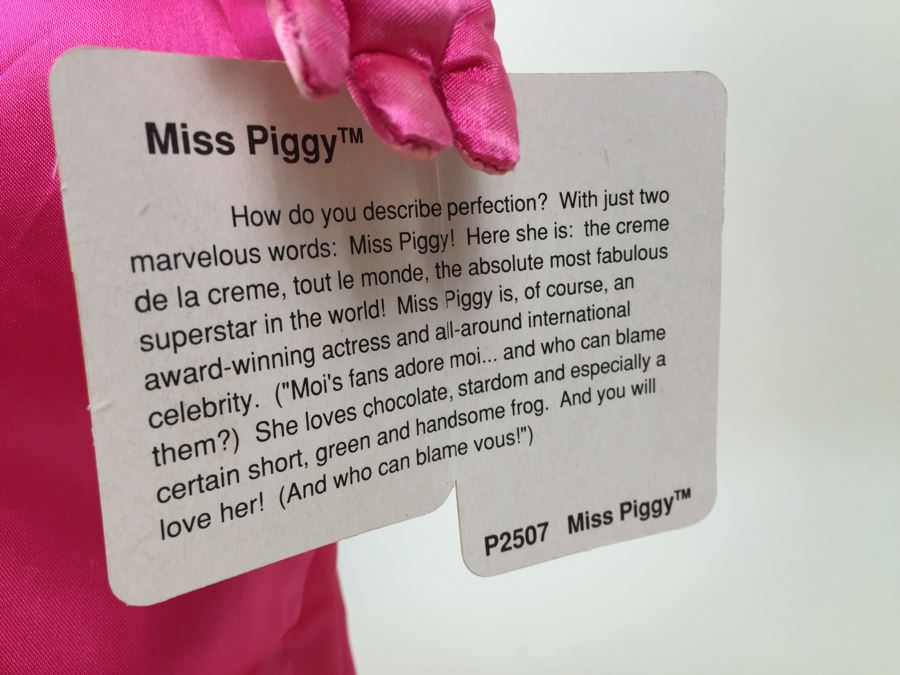 Jim Henson's Muppets Large Miss Piggy Muppet With Stand P2507 Vintage 1990 [Photo 10]